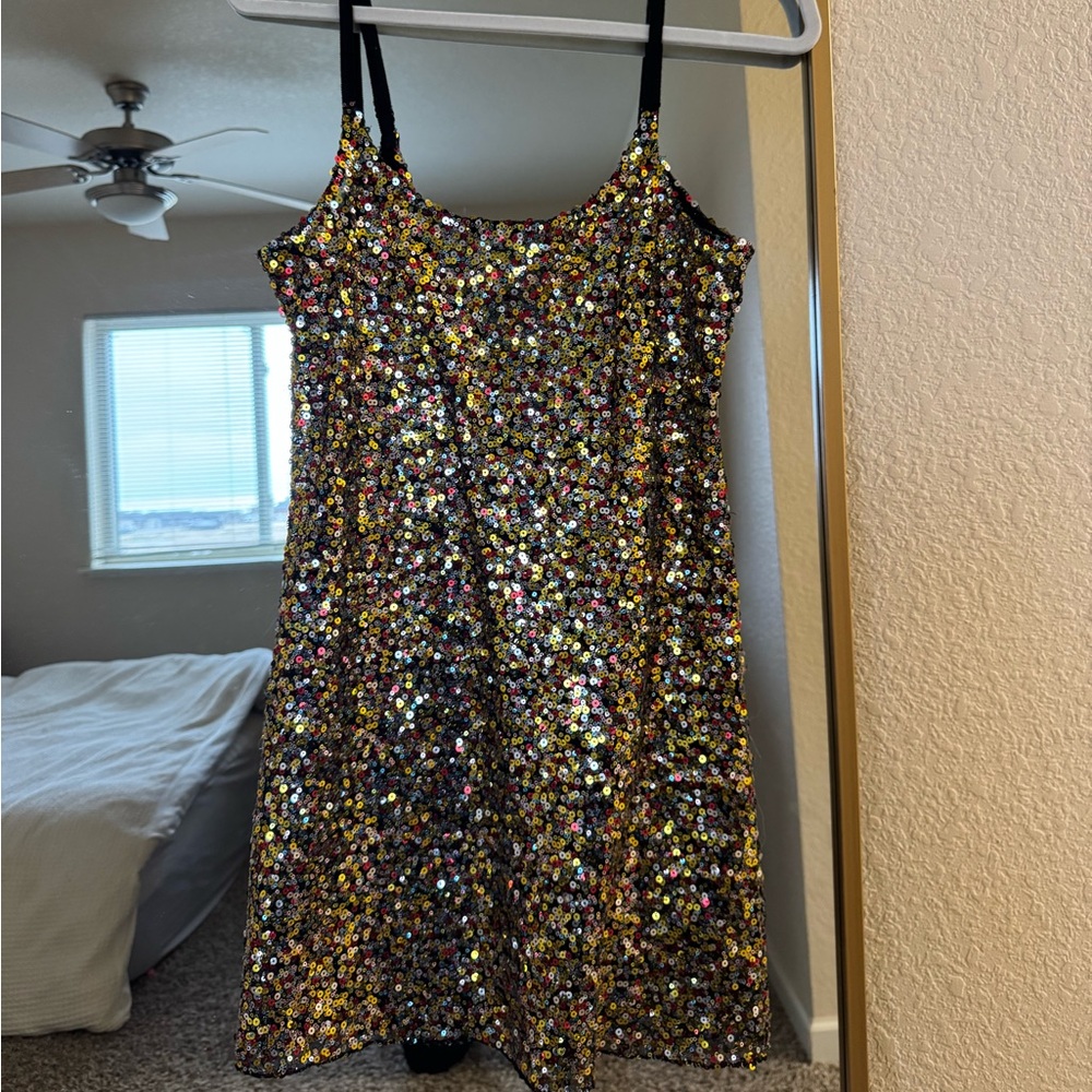 Free People Multicolor Sequin Mini Dress